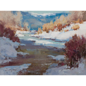 “Winter River” by Allie Zeyer, 9x12”
